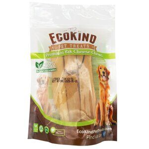 EcoKind Pet Treats - Premium Yak Cheese Chews - 3 Sticks
